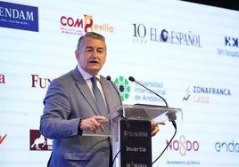 Sanz en su participación en Sevilla en el V Foro Económico de El Español en Andalucía.