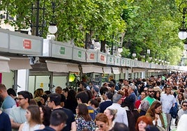 Aspecto de la Carrera de la Virgen en la Feria del Libro de este año.