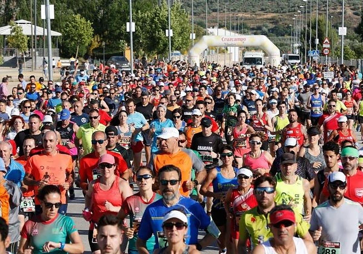 Salida de una edición anterior del Gran Premio de Fondo en Huétor Tájar.