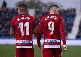 Uzuni y Callejón, juntos en un partido con el Granada.