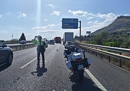 Control de velocidad en la A-92 a la altura de Atarfe, donde tuvieron lugar los hechos.