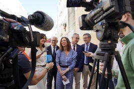 La consejera de Fomento, Articulación del Territorio y Vivienda, Rocío Díaz, en Bailén este lunes.