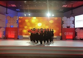 La actuación de la Escuela Superior de Artes Escénicas de Málaga sirvió para inaugurar el congreso de Comisiones Obreras.