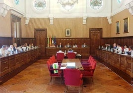 Pleno ordinario celebrado este lunes en la Diputación de Jaén.