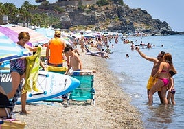 La playa de San Cristóbal este domingo.
