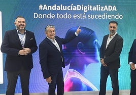 El consejero de la Presidencia, Antonio Sanz, ayer en el Digital Entreprise Show que se celebra en Málaga.