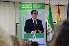 El consejero andaluz de Justicia, Administración Local y Función Pública, José Antonio Nieto, este martes en Granada.