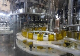 Una envasadora de aceite, en una imagen de archivo.