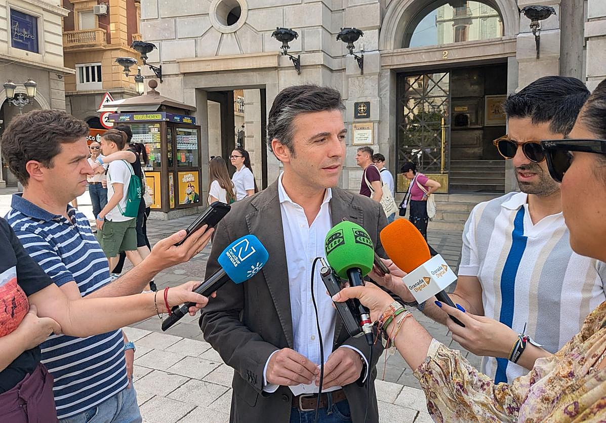 El secretario general del PP de Granada, Jorge Saavedra, este miércoles.