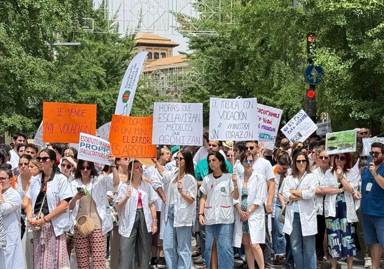 La huelga de médicos en Granada.
