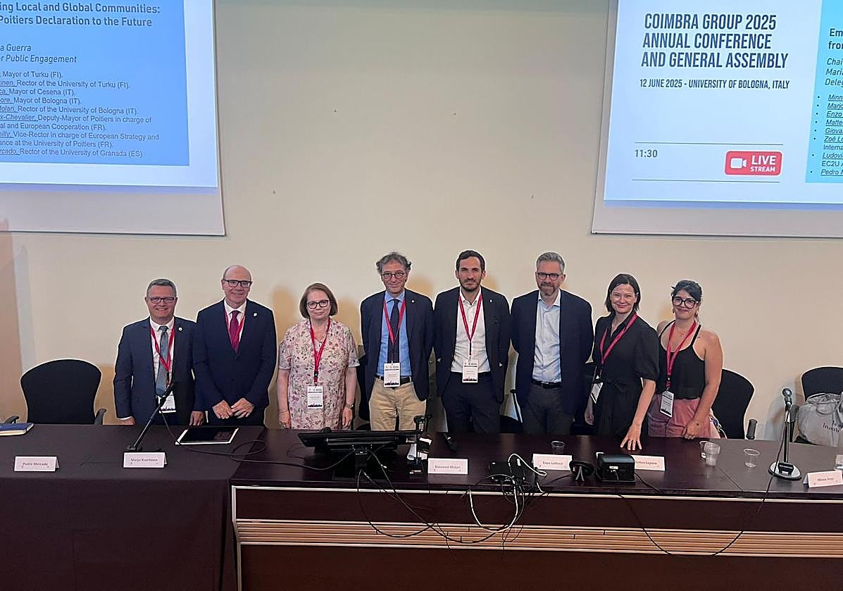 Pedro Mercado, rector de la UGR, en la conferencia anual de Comibra 2025