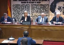 El excoordinador en la Delegación del Gobierno en Andalucía, Antonio F. M. (izquierda) ante la Comisión de Investigación del Senado.