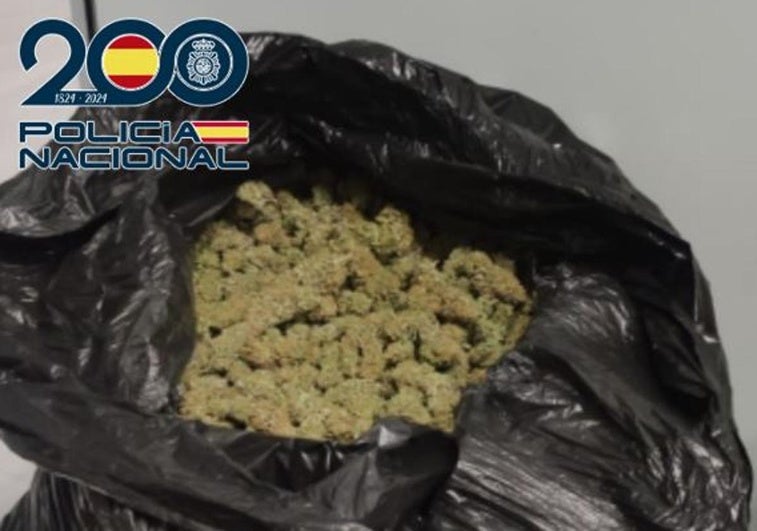 Se cruza con la Policía y el olor de su enorme mochila le delata: iba cargada de marihuana