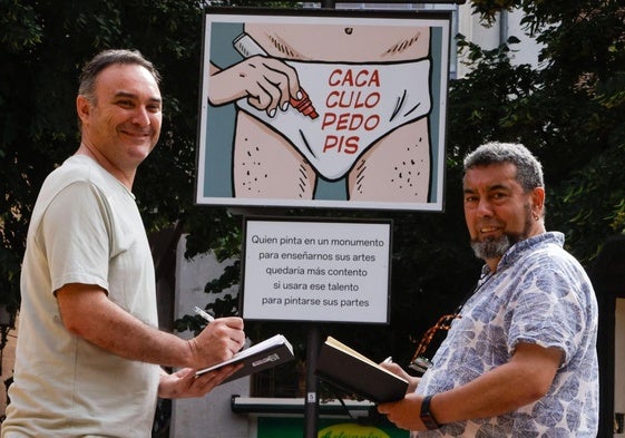 Nicolás Morales y Manuel Mateo, quintilleros en Bib-Rambla.