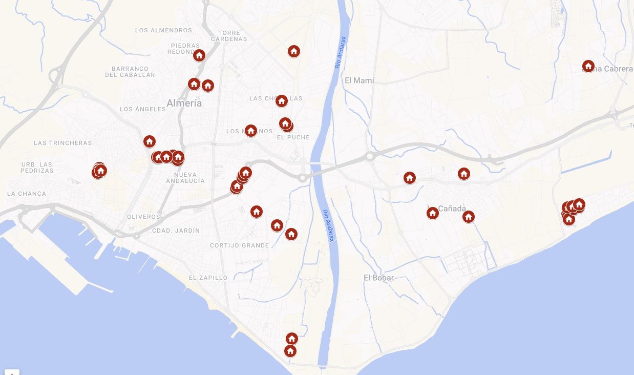 Estos son los 49 solares en los que el Ayuntamiento de Almería prevé construir VPO