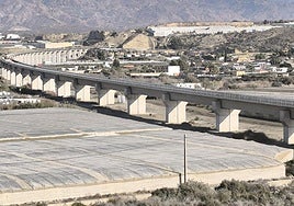 Viaducto de la obra del AVE en Almería.