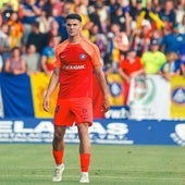 El lateral derecho Pau Casadesús, con el Andorra.