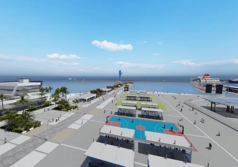 Así quedará Almería unida al puerto: conciertos, deporte, chiringuitos, miradores y zonas de paseo