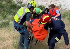 Momento del rescate.