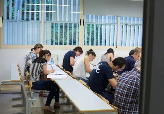 Aspirantes en una convocatoria anterior.