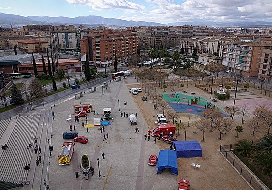 Zona en la que se situará la nueva fuente transitable de Alcázar Genil.