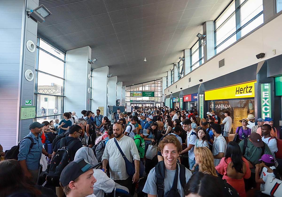 Situación en Andaluces a primera hora de la tarde.