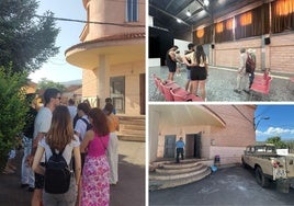 Algunoas de las personas que se presentaron al casting, en el edificio Blas Infante.