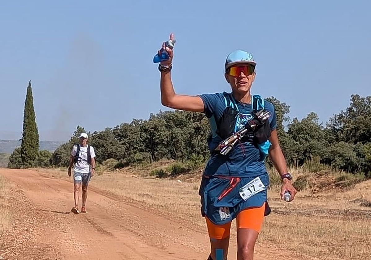 Silke Leikhein, en el recorrido del aeródromo de la Mesa de Fornes.