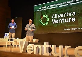 Pedro Díez en el escenario de Alhambra Venture.