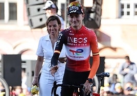 El corredor granadino Carlos Rodríguez, en Francia.