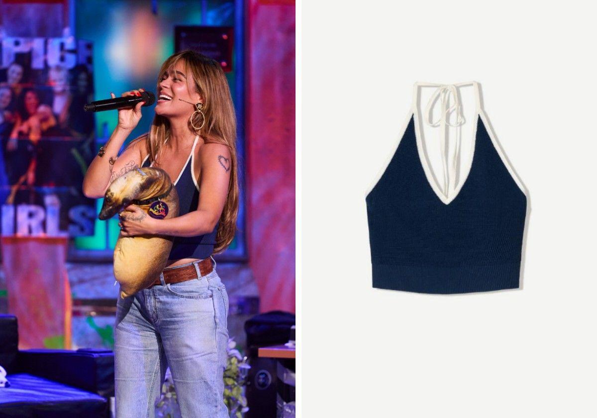 Furor por este top de Bershka que Karol G lució en La Revuelta.