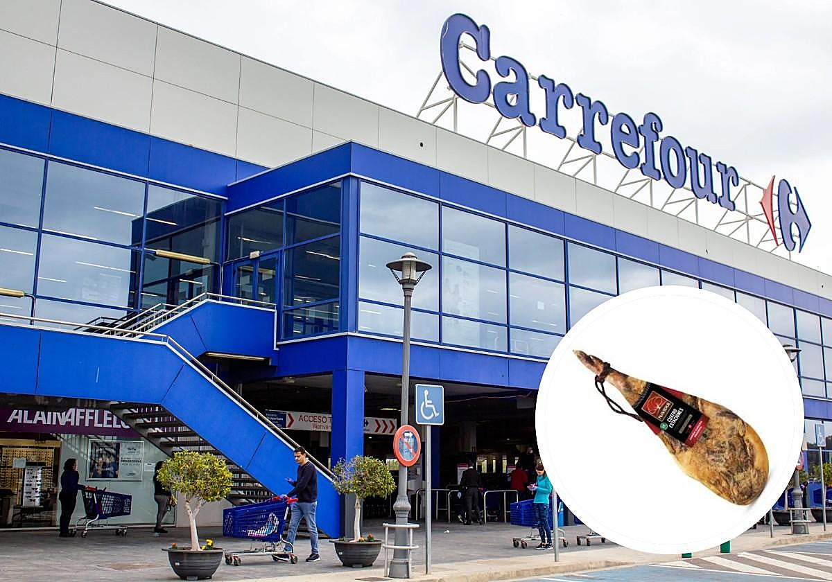 Supermercado Carrefour y producto con oferta