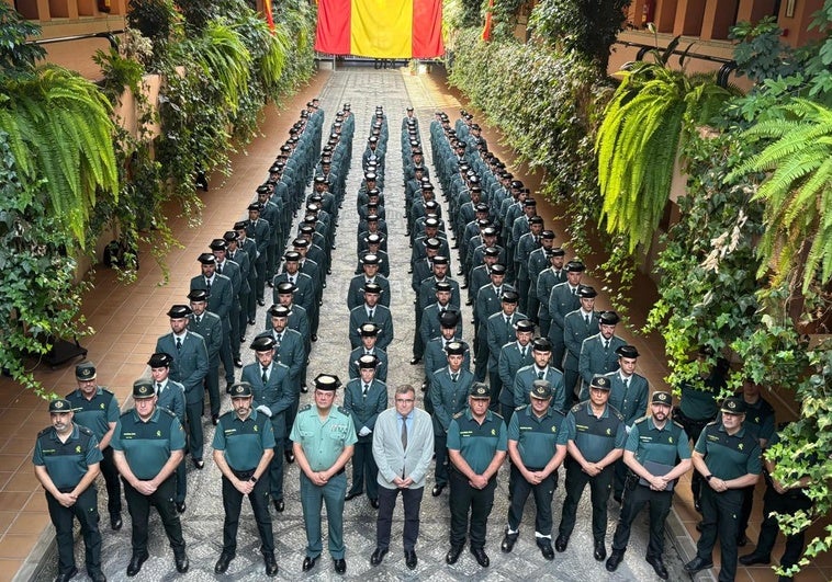 Estos son los 142 guardias civiles en prácticas destinados en Granada