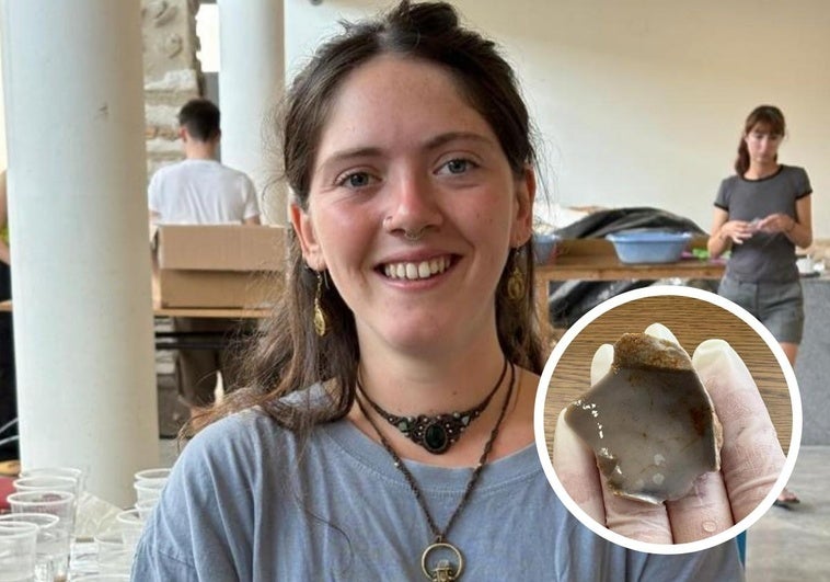 Una estudiante encuentra una herramienta de sílex de 1,2 millones de años en Orce