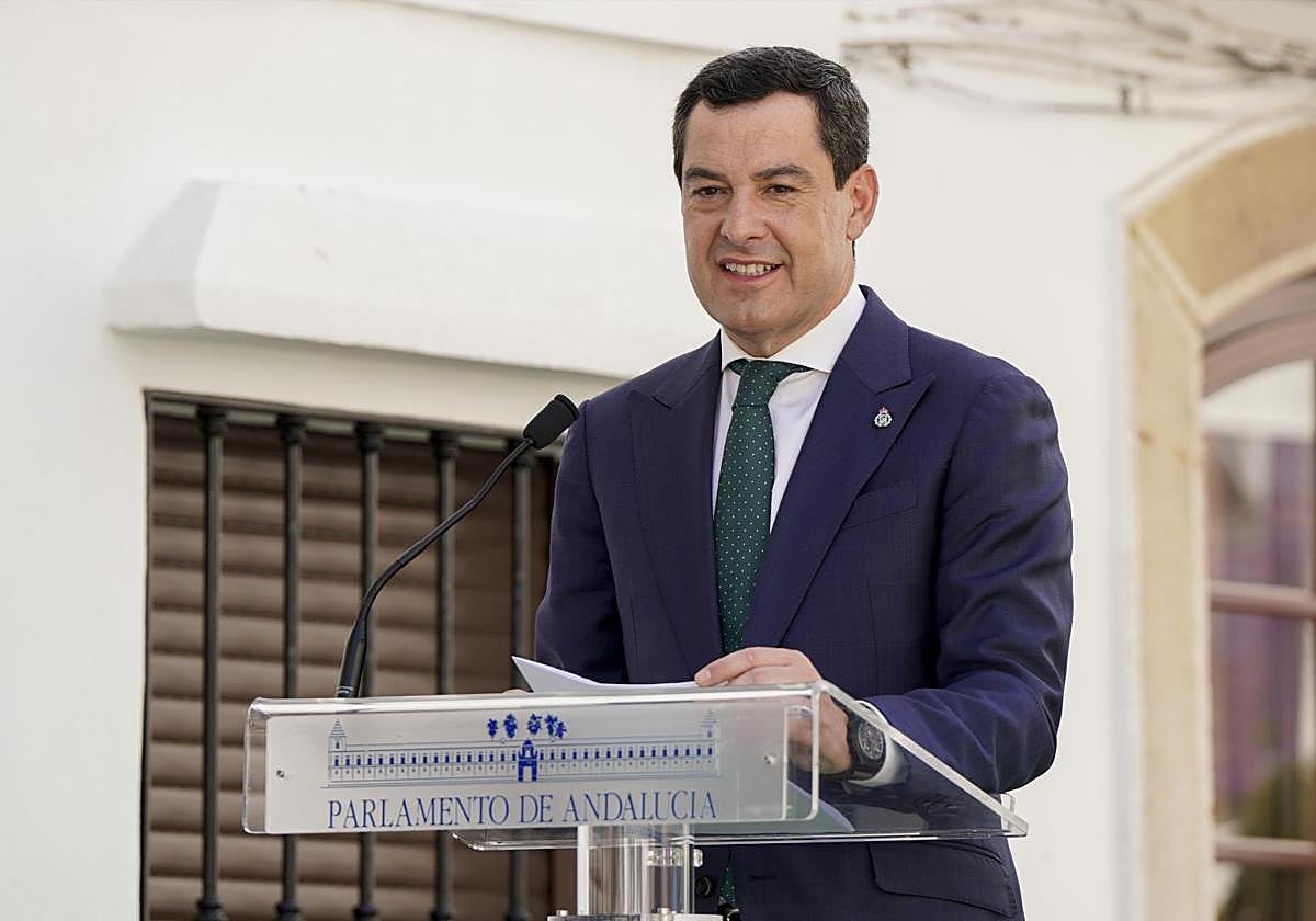 El presidente de la Junta de Andalucía, Juanma Moreno.