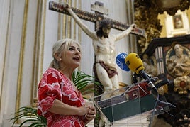 La consejera de Cultura y Deporte, Patricia del Pozo, en la presentación de la muesra.