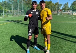 Ángel Hernández e Israel García cuando jugaban en el Arcorcón B.