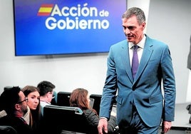 El presidente del Gobierno, Pedro Sánchez.