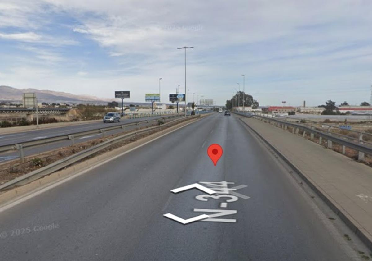 Lugar del atropello en Almería.
