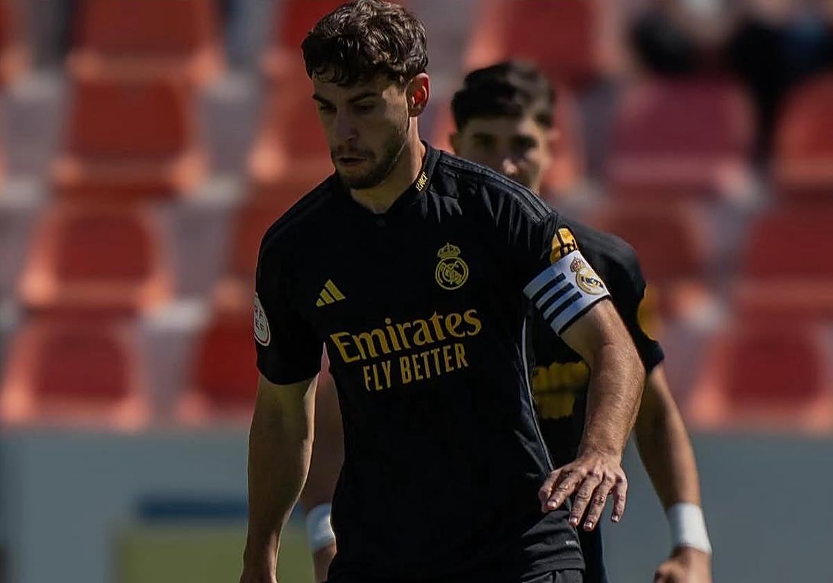 Miguel Romera durante un partido con el Real Madrid Castilla