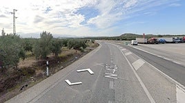 Lugar del siniestro en Alcaudete.
