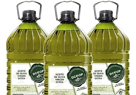 Garrafa de 5 litros de DCOOP.