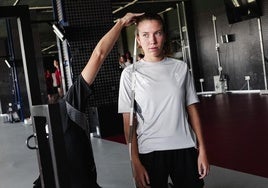 Blanca Muñoz, nuevo fichaje del Femenino, en las pruebas.