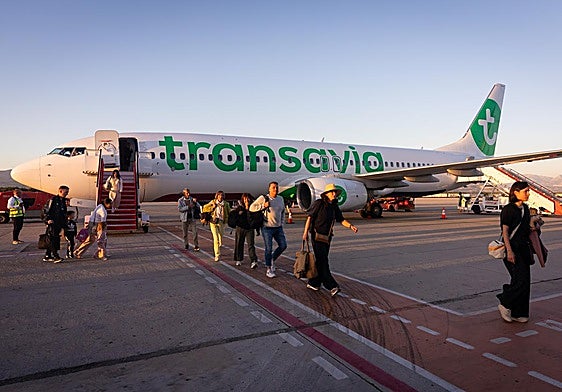 Imagen del primer vuelo que llegó a Granada desde Ámsterdam, el pasado septiembre.