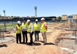 Visita técnica a las obras del estadio de Linarejos.
