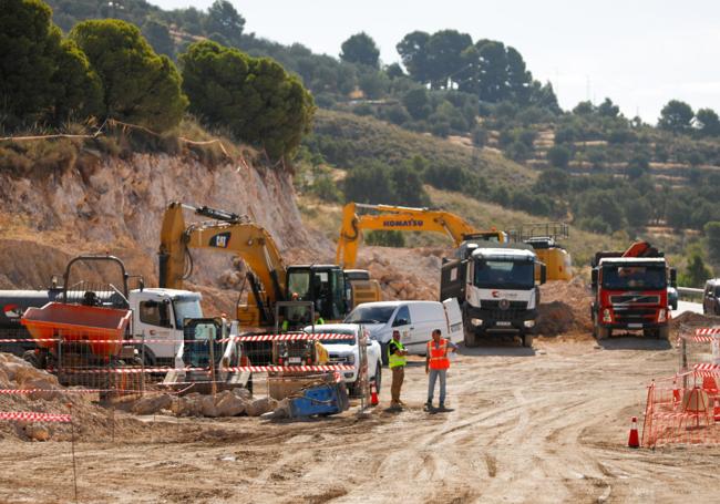 Carretera de la Alpujarra en obras.