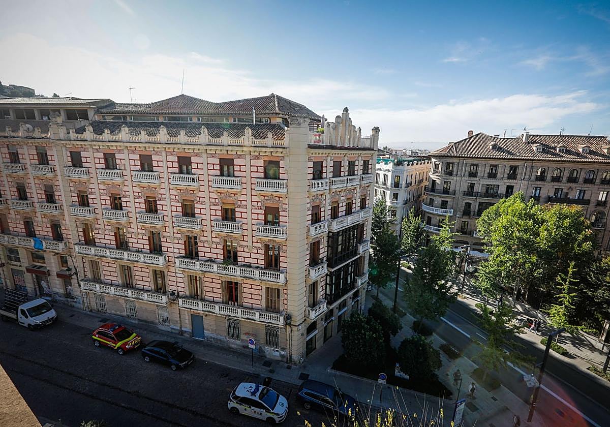 Vista de la Gran Vía de Granada.