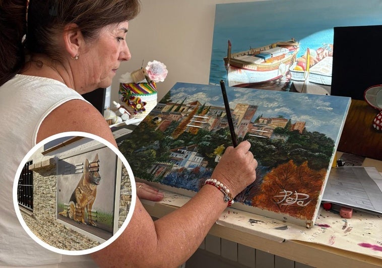 Pepa, la granadina que pinta obras de arte en los contadores de su pueblo
