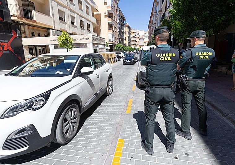 Guardia Civil este lunes en la zona de Loja donde se produjo la pelea.