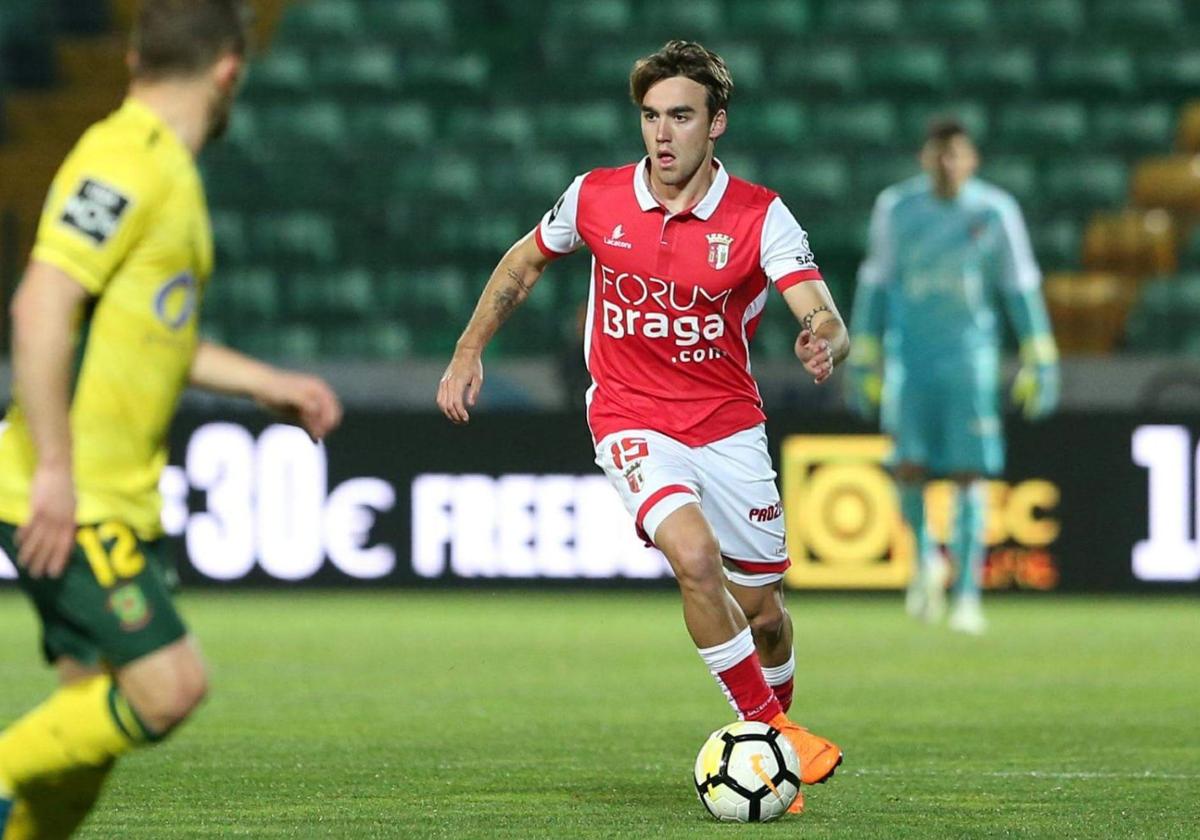 André Horta jugando con el Sporting de Braga